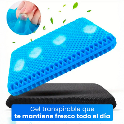 Asientura Cojín Ortopédico de Gel Transpirable para Mejorar la Postura