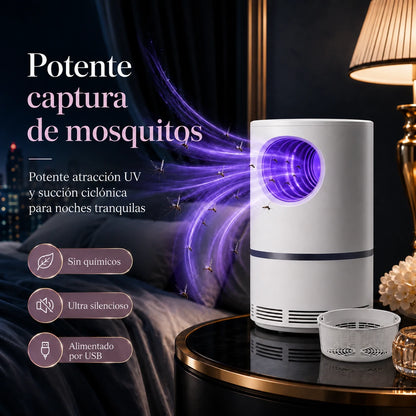 Trampa UV Silenciosa para Mosquitos, Segura para Niños y Mascotas - Mosquito Guard