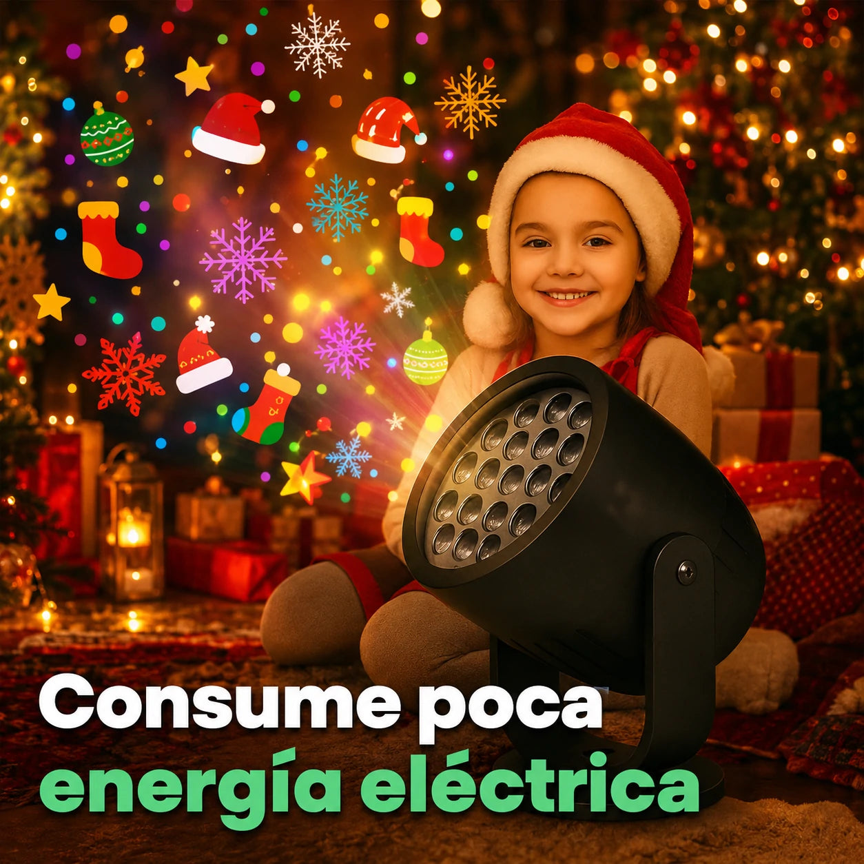Proyector de Luces y Dibujos Navideños – FestiBeam