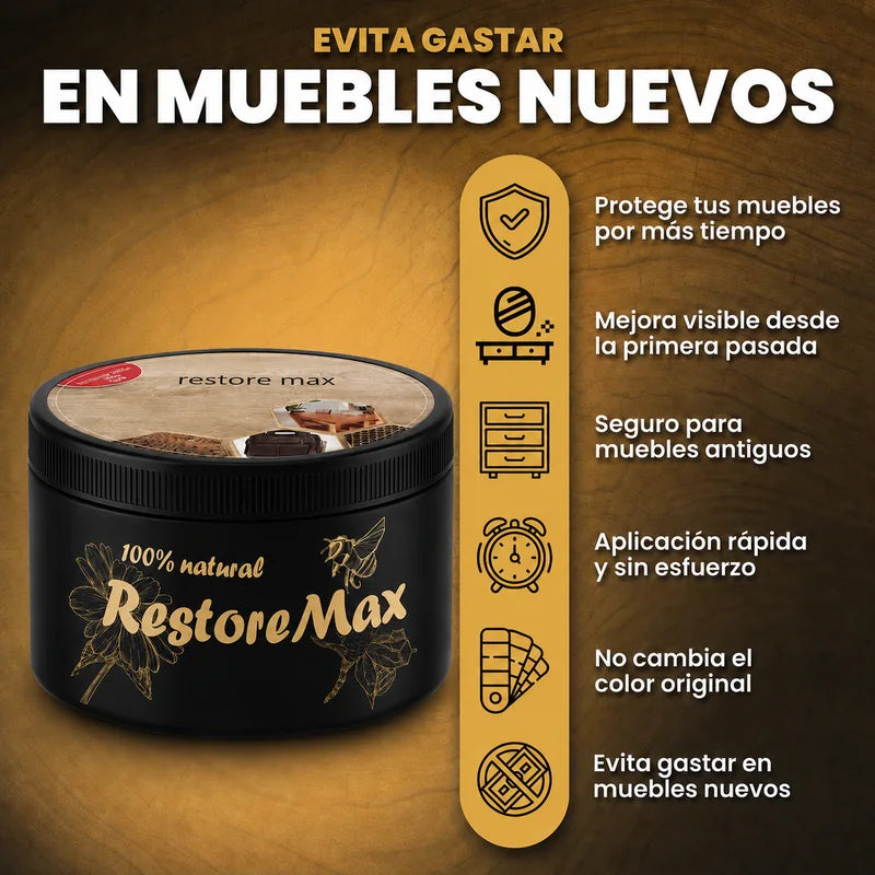 RestoreMax - Cera Renovadora de Madera - Compra 1 y Llévate 2