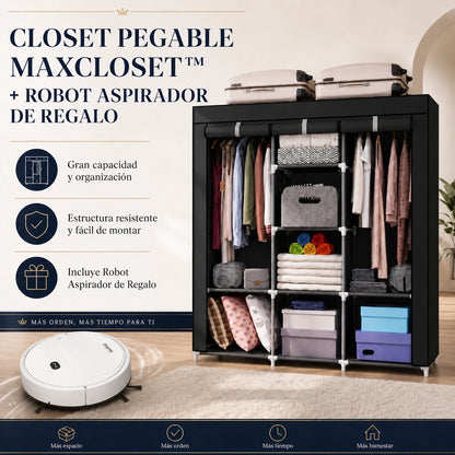 SmartCloset Multiuso Plegable + Robot Aspirador RoboSpark para Hogar Inteligente