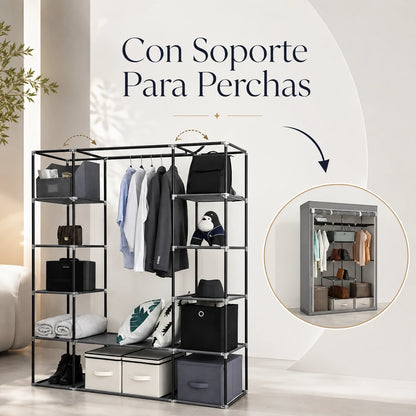SmartCloset Multiuso Plegable + Robot Aspirador RoboSpark para Hogar Inteligente