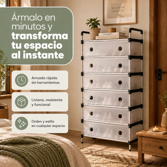 SmartOrganizer: Organizador de Zapatos Multifuncional de 6 Niveles