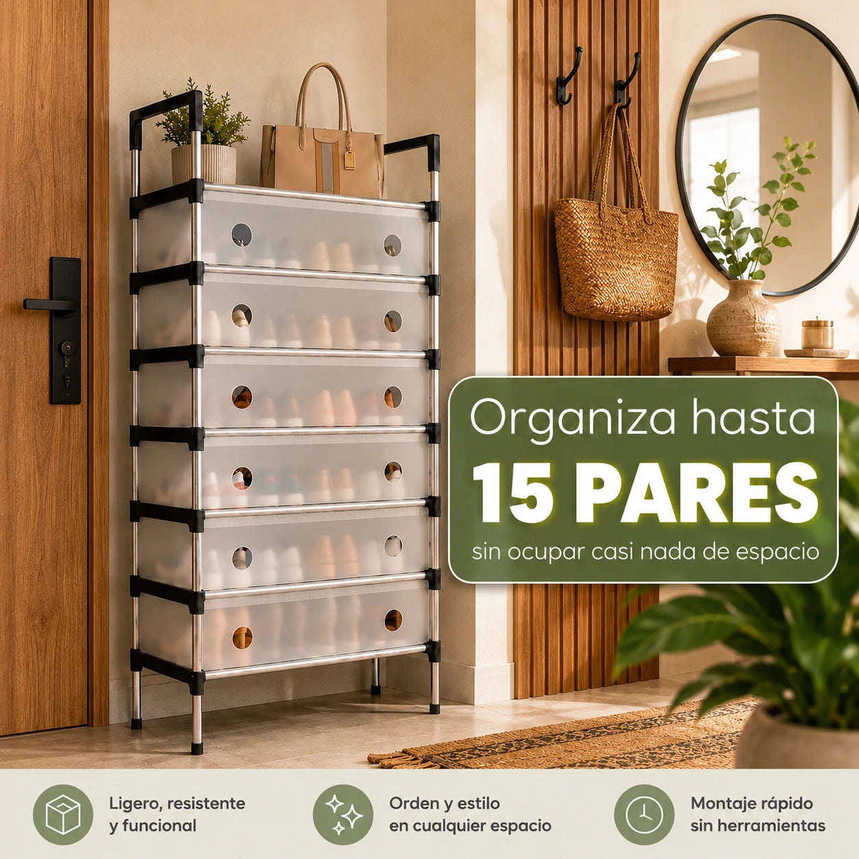 SmartOrganizer: Organizador de Zapatos Multifuncional de 6 Niveles