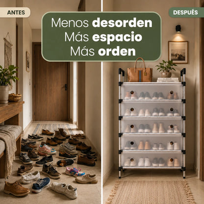 SmartOrganizer: Organizador de Zapatos Multifuncional de 6 Niveles