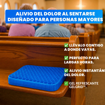 Asientura Cojín Ortopédico de Gel Transpirable para Mejorar la Postura